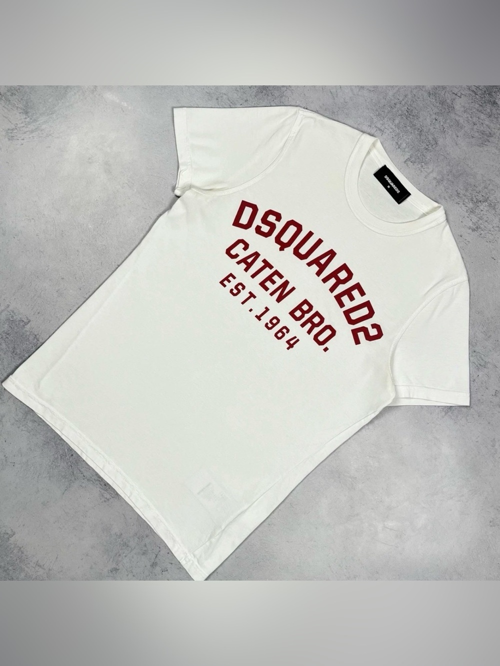 DSQUARED2 Men’s White Tee with Red Logo